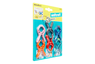 Wolfcraft Set 6 Morsetti A Molla MINI 20 Con Portachiavi - Pratici E Compatti Per Fai Da Te - Foto 10