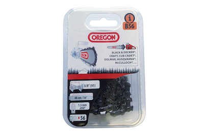 Oregon Sägekette 16 Zoll – Semi-Chisel, 59 Glieder, 3/8" Teilung, Für Motorsägen Bis 42 Cm³