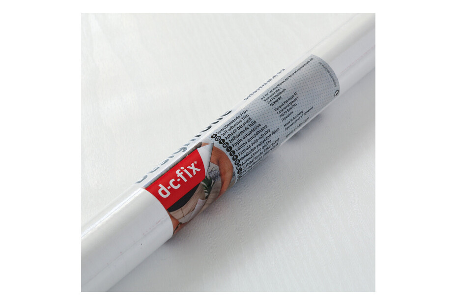 D-c-fix - Pellicola Adesiva – Rotolo Di Lana Tinta Unita Bianco Satinato 67,5 Cm X 15 M - Foto 2