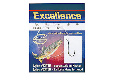 Stucki Amo da pesca Excellence Incollato Senza Ardiglione | Taglia 6