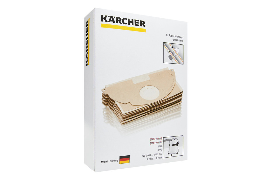 SACCHETTO DI RICAMBIO KARCHER IN VELLO PER BIDONE ASPIRATUTTO WD2 E WD3 SACCHETTO DI RICAMBIO KARCHER IN VELLO PER BIDONE ASPIRATUTTO WD2 E WD3