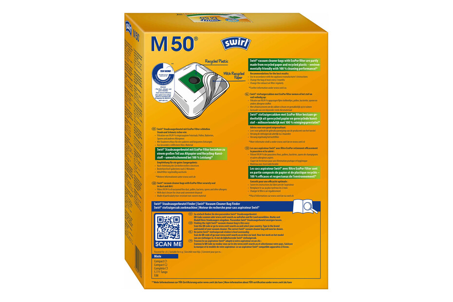 Swirl Staubbeutel M50 EcoPor kaufen bei JUMBO