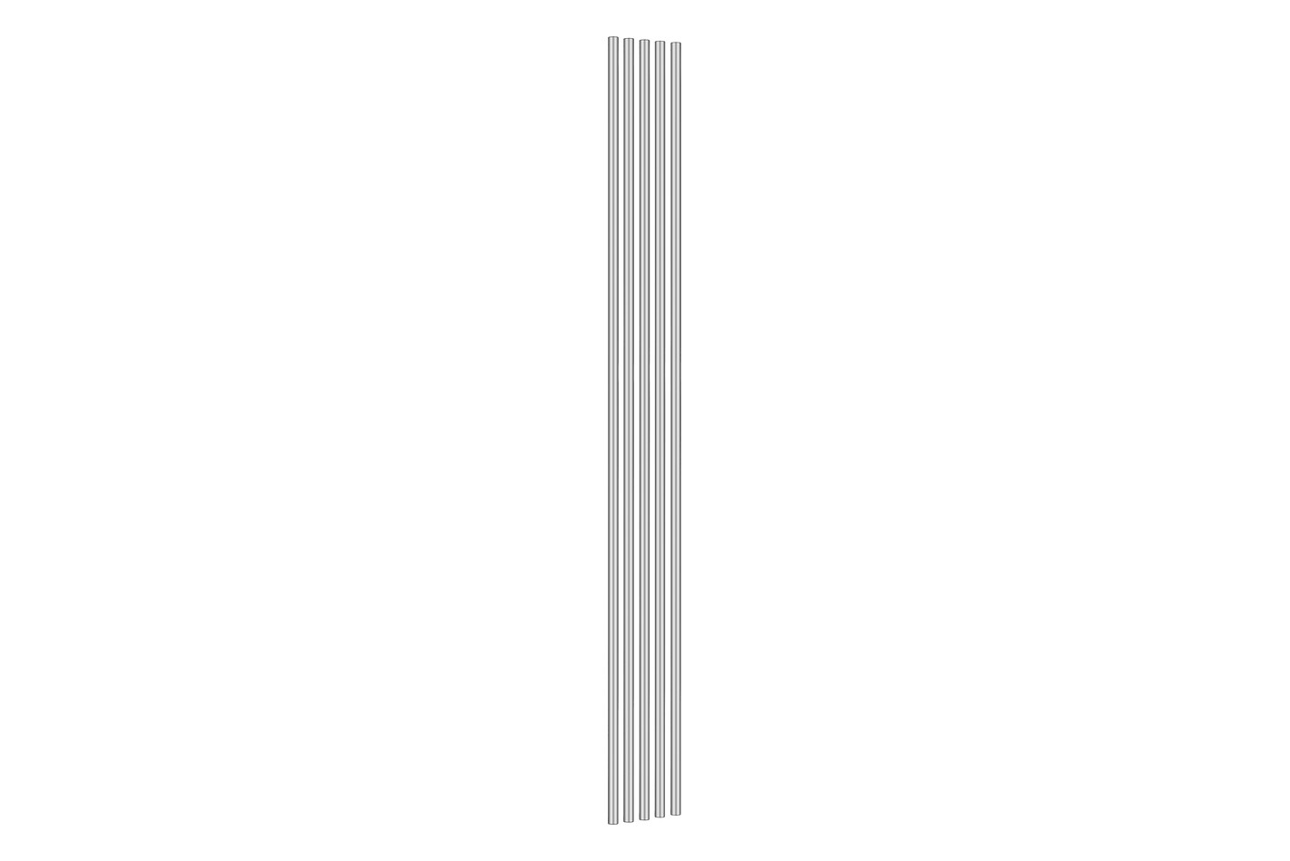 Dieda Rundstäbe V2A | 75 cm | 5 Stück