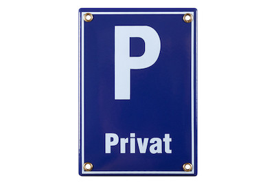 Image of Münder Email Schild Privat | 17 × 0.5 × 12 cm
