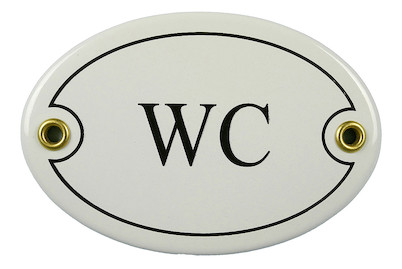 Image of Münder Email Schild WC | 11 × 0.5 × 8 cm