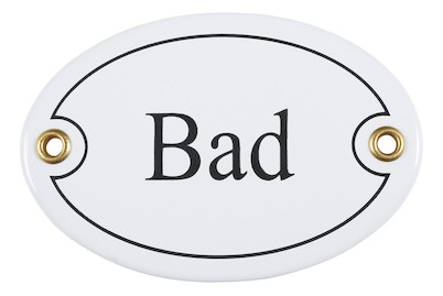 Image of Münder Email Schild Bad | 11 × 8 cm