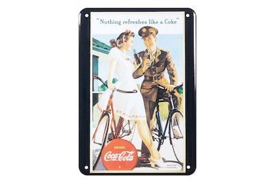 Image of Münder Email Schild Cola Nothing Refreshes | 15 × 10 cm