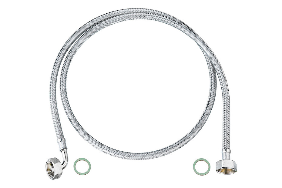 Tubo carico lavatrice in acciaio con curva FF 3/4x3/4 x 150 cm 785803AI150 - Officina Idraulica Tubo carico lavatrice in acciaio con curva FF 3/4x3/4 x 150 cm 785803AI150 - Officina Idraulica
