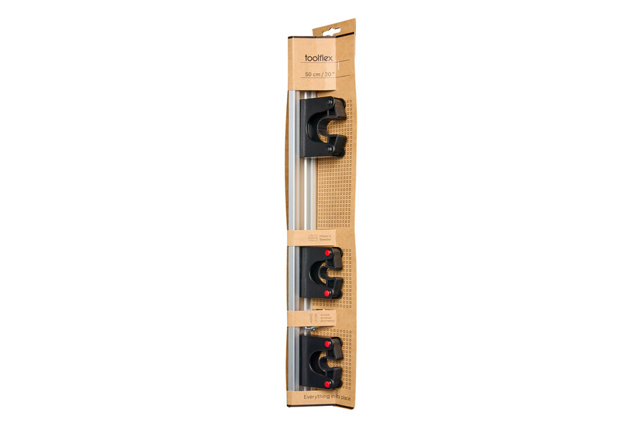 Toolflex Lot De 2 Porte-Outils Réglables 20-30 Mm – Aluminium – Rangement Mural Outils