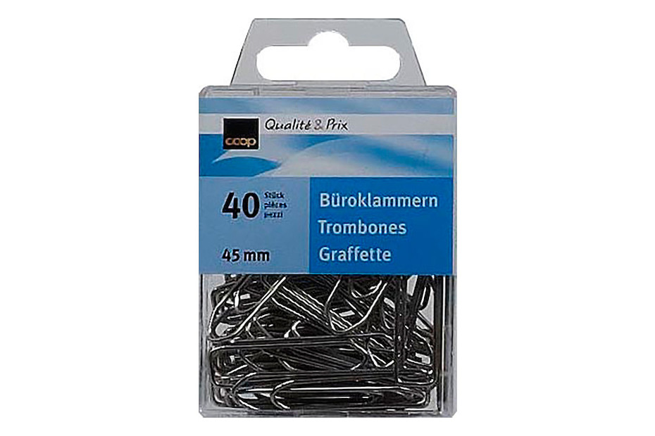 Lot De 6 Pinces à Trombones Pliantes 60mm Super Extra Larges - Noir