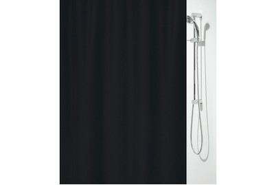 Image of Qualité & Prix Duschvorhang Alpha Schwarz | 180 × 200 cm