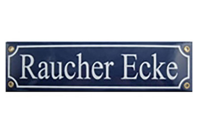Image of Münder Email Schild «Raucher Ecke» | 30 × 8 cm