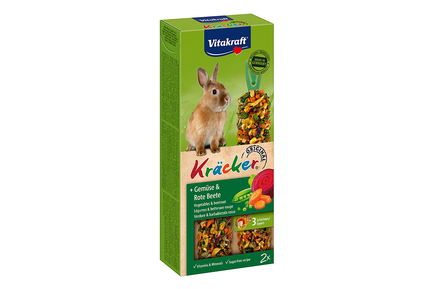 Vitakraft Kräcker Légumes & betterave rouge lapins nains 2 pièces