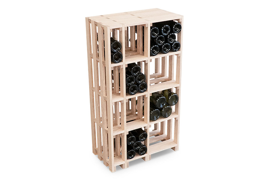 Scaffale Per Vino In Legno Massello COSTWAY | Capacità 36 Bottiglie | 5 Livelli 44,5x24x86 Cm - Foto 10