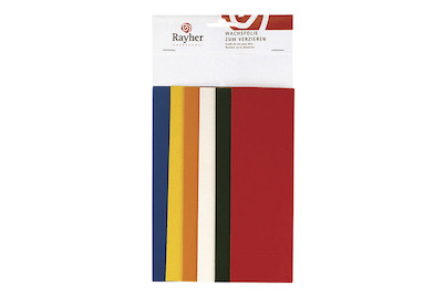 Rayher Foglio di cera Tonalità di base | 20 × 6,5 cm | 6 pezzi