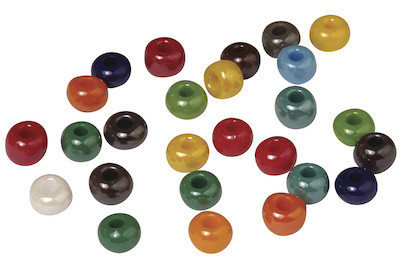 Image of Rayher Glas-Grosslochperlen | ⌀ 0.6 cm | 55 g