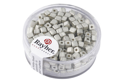 Image of Rayher Glas Metallic-Würfel Matt | 3.4 mm | 15 g