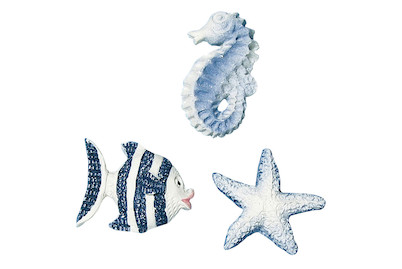 Image of Rayher Polyresin-Streuteile Seetiere | 2 cm | 9 Stück