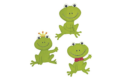 Image of Rayher Holzstreuteile Frösche | 5 cm 9 Stück