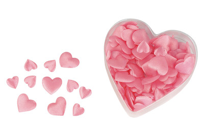 Rayher Éléments décoratifs en satin en forme de cœurs | 100 pièces | 1.3 | 2 cm