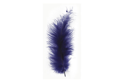 Image of Rayher Flauschfeder Dunkelblau | 10-15 cm | 15 Stück