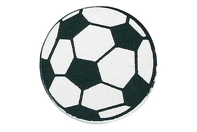 Rayher Elementi decorativi in legno a forma di palloni da calcio | 3 cm | 6 pezzi