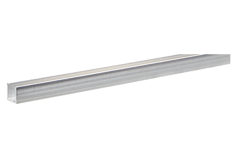 Profilo In Alluminio Anodizzato Effetto Acciaio Inox – Quadrato 10x10mm – Lunghezza 1 Mt – Alfer