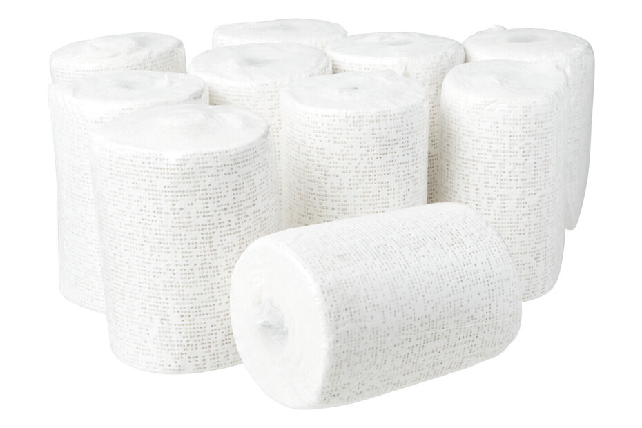 GLOREX Bandes De Plâtre à Modeler 6 Bandes 9502 50 - Tissu Blanc Pour Créations Artistiques