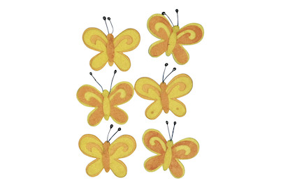 Image of Rayher Filz-Schmetterling Orange | 5 cm | 6 Stück