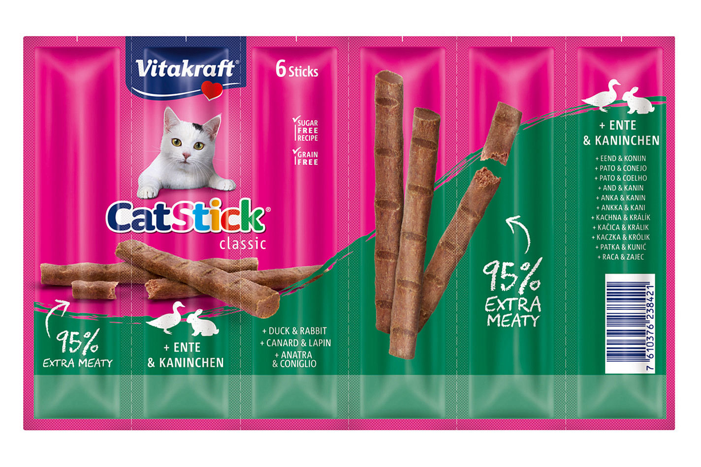 Vitakraft Cat Stick mini 6er canard/lapin