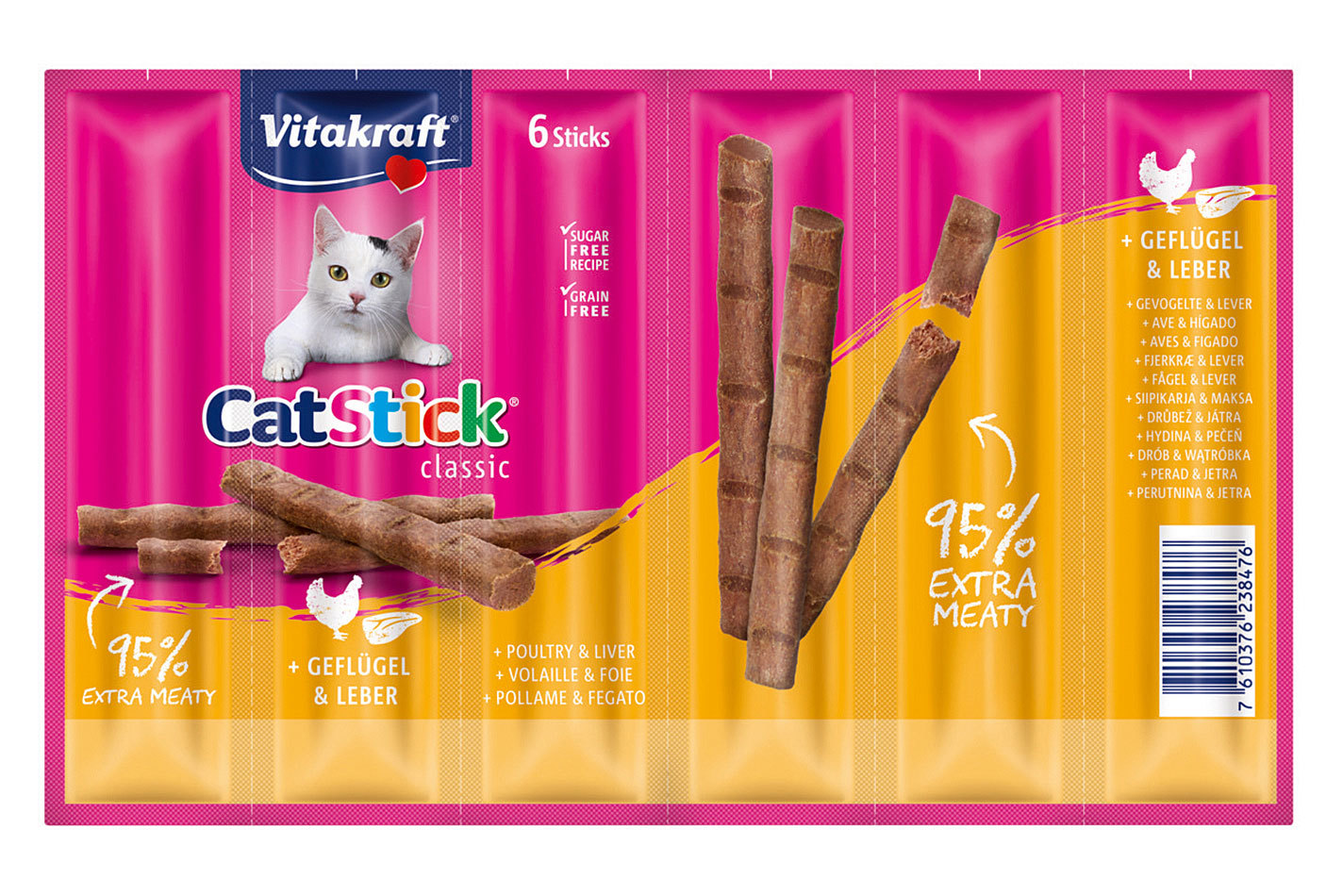 Vitakraft Cat Stick mini 6 x volaille & foie