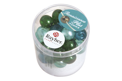 Rayher Perle di cera di vetro Rinascimento Semi-trasparente | 10 mm | 32 pezzi