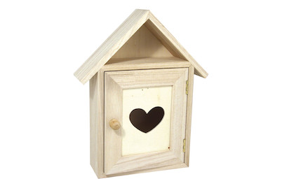 Image of Rayher Holz Schlüsselkasten FSC Mix Credit Herzenslust | 21 × 5 × 26 cm
