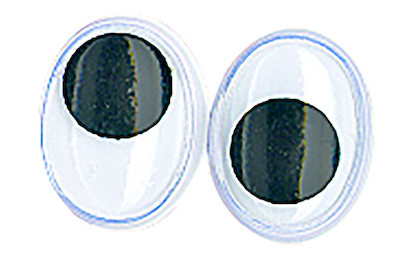 Image of Rayher Wackelaugen Oval Schwarz-Weiss | 10 Stück