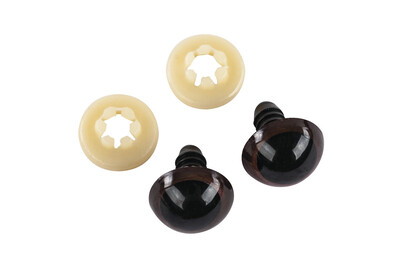 Rayher Occhi di animali in plastica da infilare | 15 mm | 10 pezzi