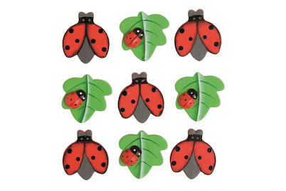 Glorex Éléments de dispersion Coccinelle en contreplaqué | 9 pièces