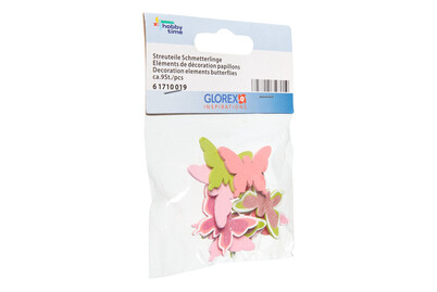 Glorex Éléments à disperser Papillons en Contreplaqué | 9 pièces