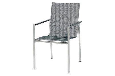 Home and More Stuhl Cadiz Silber | 62 × 55 × 89 cm