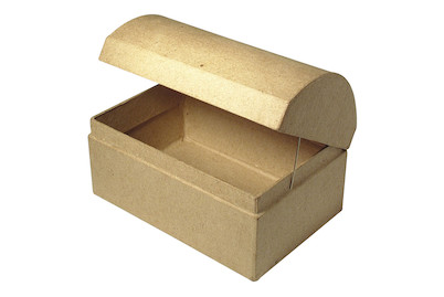 Image of Rayher Pappmaché Box Truhe FSC Recycled | 12 × 8 × 7.5 cm