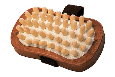 Croll & Denecke Spazzola per cellulite a mano con nodi in legno | Legno di Loto