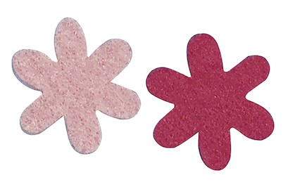 Rayher Fleurs en étoile en feutre | 3 cm | 2 Couleurs | 12 Pièces