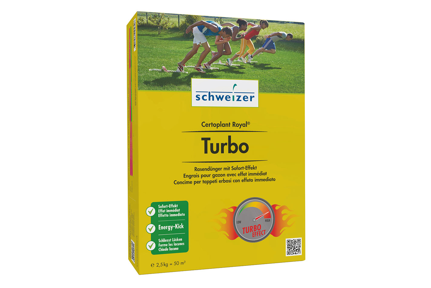 Schweizer Certoplant Royal Turbo Fertilizzante per Prato | 2,5 kg
