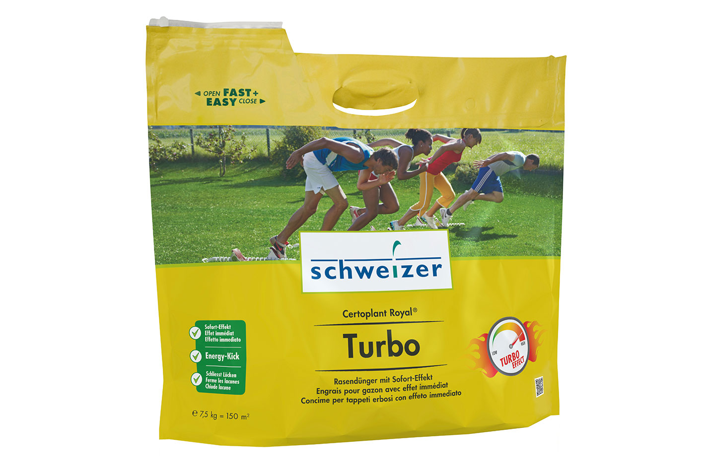 Schweizer Certoplant Royal Turbo Fertilizzante per Prato | 7,5 kg