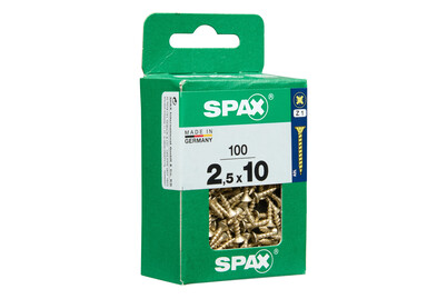Spax Vite universale a testa svasata | 2.5 × 10 mm | 100 pezzi