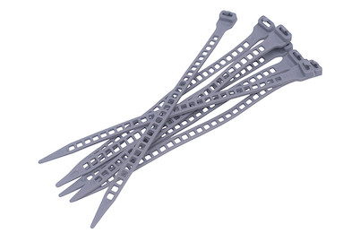 Videx Fasce di Fissaggio per Schermo di Protezione Grigio | 17 cm | 25 Pezzi