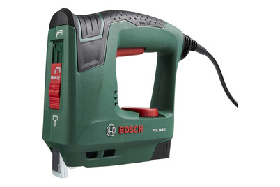 Image of Bosch Tacker PTK 14 EDT DuoTac | Klammern: 6–14 mm | Nägel: 14 mm - Solo
