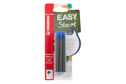 Stabilo EASYoriginal Blister De 12 Recharges Roller 0,5 Mm Encre Bleue Effaçable