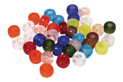 Image of Rayher Glas-Grosslochradl | 0.9 cm | 25 Stück