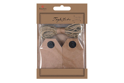 Image of Rayher Tags and Jute | 4.5 × 7.5 cm | 20 Stück