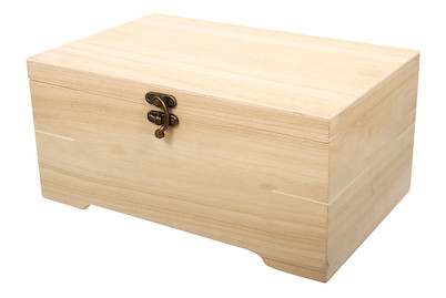 Image of Rayher Holz-Schatulle mit Einsatz | 28 × 18 × 13.5 cm | 6 Fächer